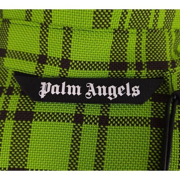 Palm Angels Logo Overshirt 44 XS Mens Green & White Plaid Check NWT - Picture 9 of 15